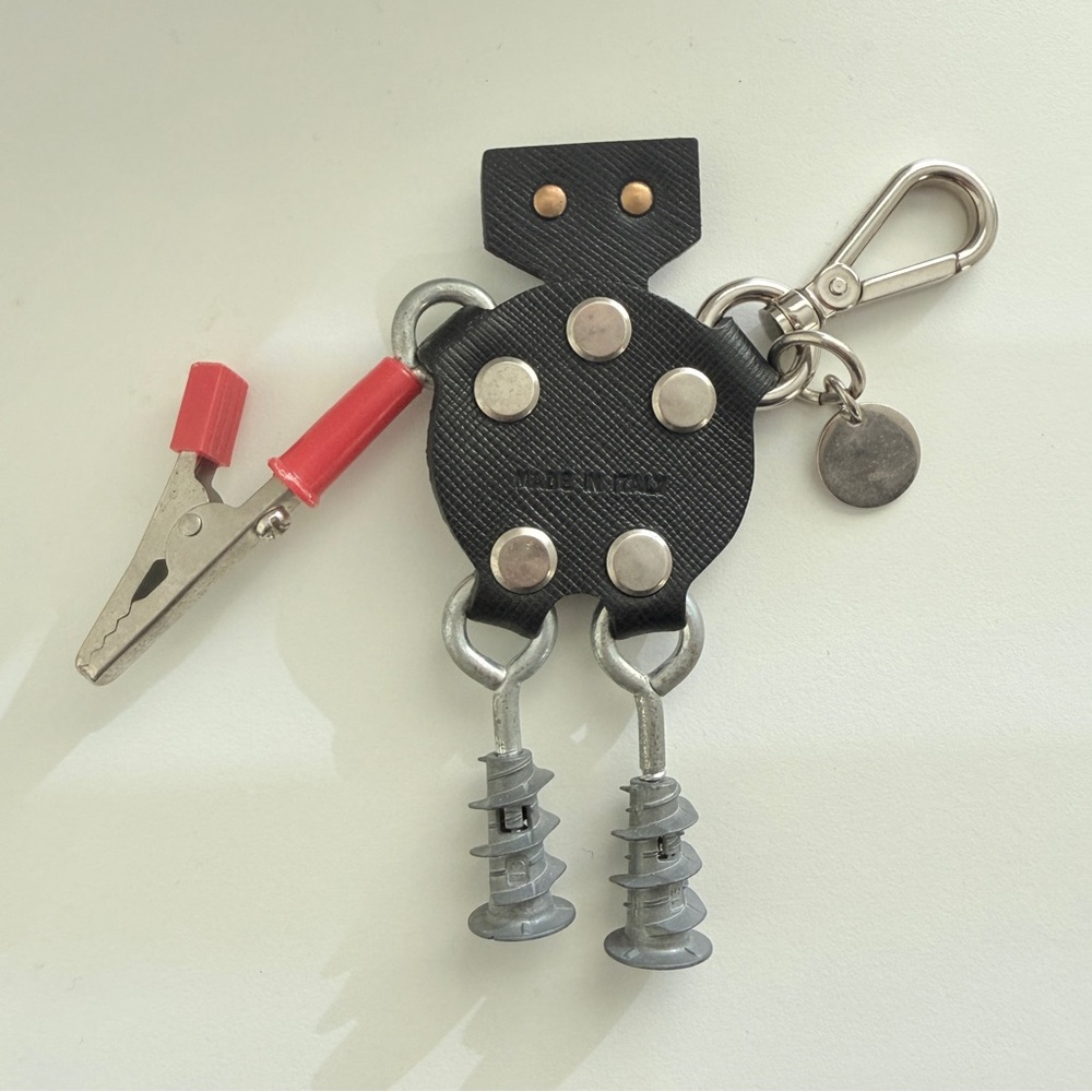 Prada Robot Charm - Black Saffiano Leather - Picture 6 of 7